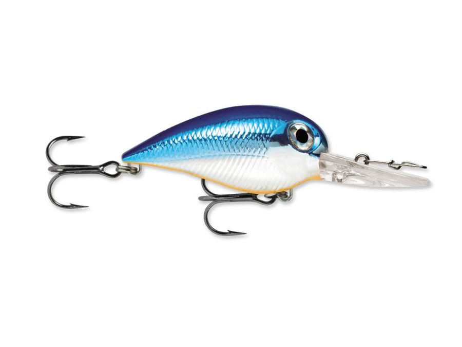 Wiggle Wart MadFlash Hard Bait Lure – 2″ Length, #6 Hook, 3-8 oz, 7′-18′, Blue Chrome Orange, Per 1
