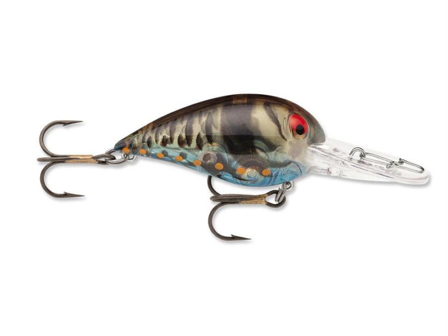 Original Wiggle Wart Lure – 2″ Length, #4 Hook, 3-8 oz, 7′-18′ Depth, Phantom Green Blue Craw, Per 1