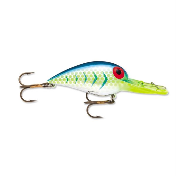 Original Wiggle Wart Lure – 2″ Length, 7′-14′ Depth, Number 4 Hook, Blazin’ Blue UV, Per 1