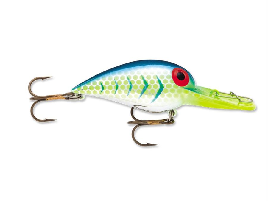 Original Wiggle Wart Lure – 2″ Length, 7′-14′ Depth, Number 4 Hook, Blazin’ Blue UV, Per 1