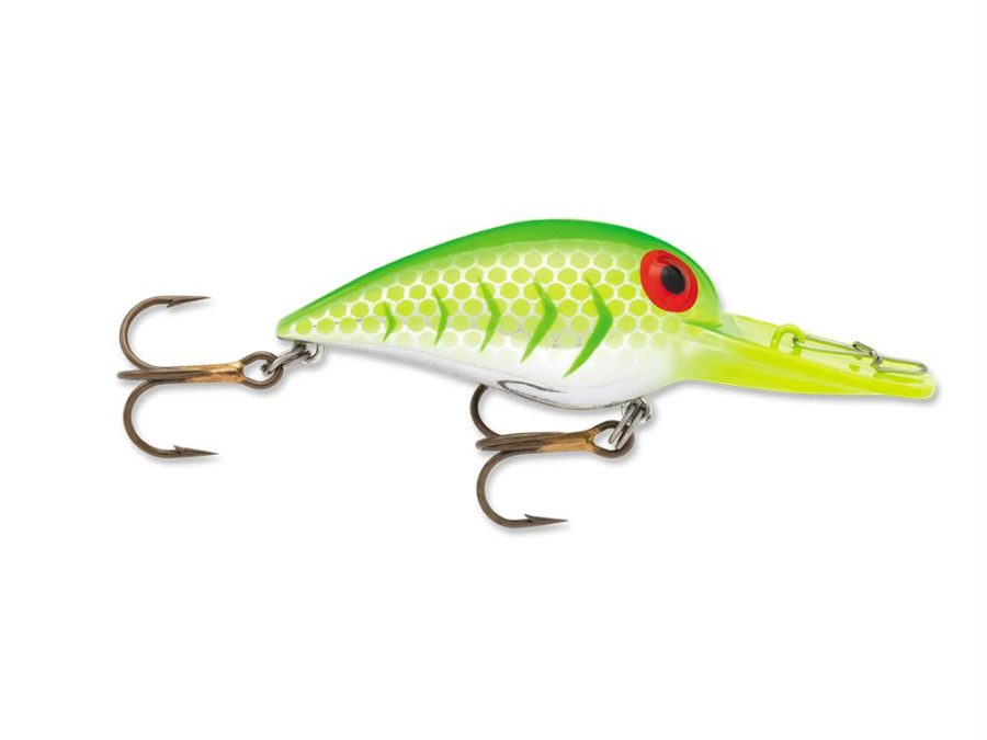Original Wiggle Wart Lure – 2″ Length, 7′-14′ Depth, Number 4 Hook, Blazin’ Green UV, Per 1