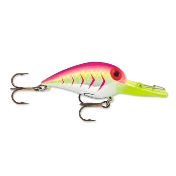 Original Wiggle Wart Lure – 2″ Length, 7′-14′ Depth, Number 4 Hook, Blazin’ Pink UV, Per 1