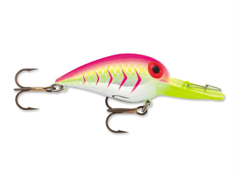 Original Wiggle Wart Lure – 2″ Length, 7′-14′ Depth, Number 4 Hook, Blazin’ Pink UV, Per 1