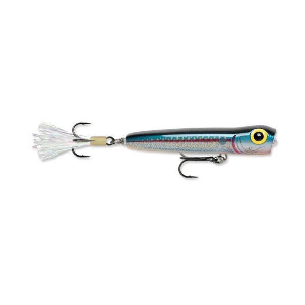 Rattlin’ Chug Bug Hard Bait Lure – 2 1-2″ Length, Topwater Depth, #6 Hook, Silver Blue Shad, Package of 1