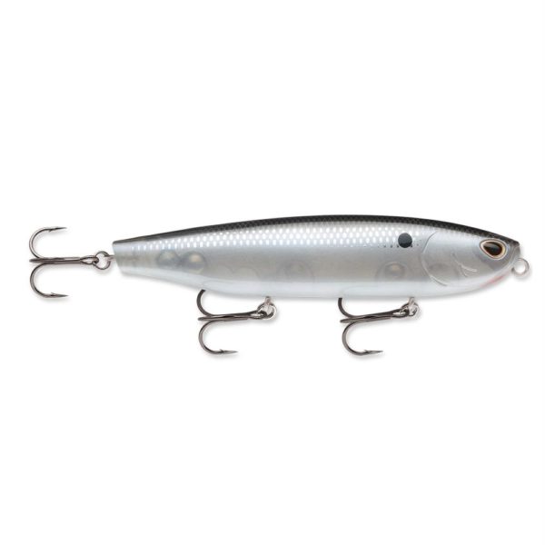 Arashi Top Walker Hard Bait Lure – Topwater Depth, 5 1-8″ Length, #2 Hook, 1 1-8 oz, Black Silver Shad, Per 1