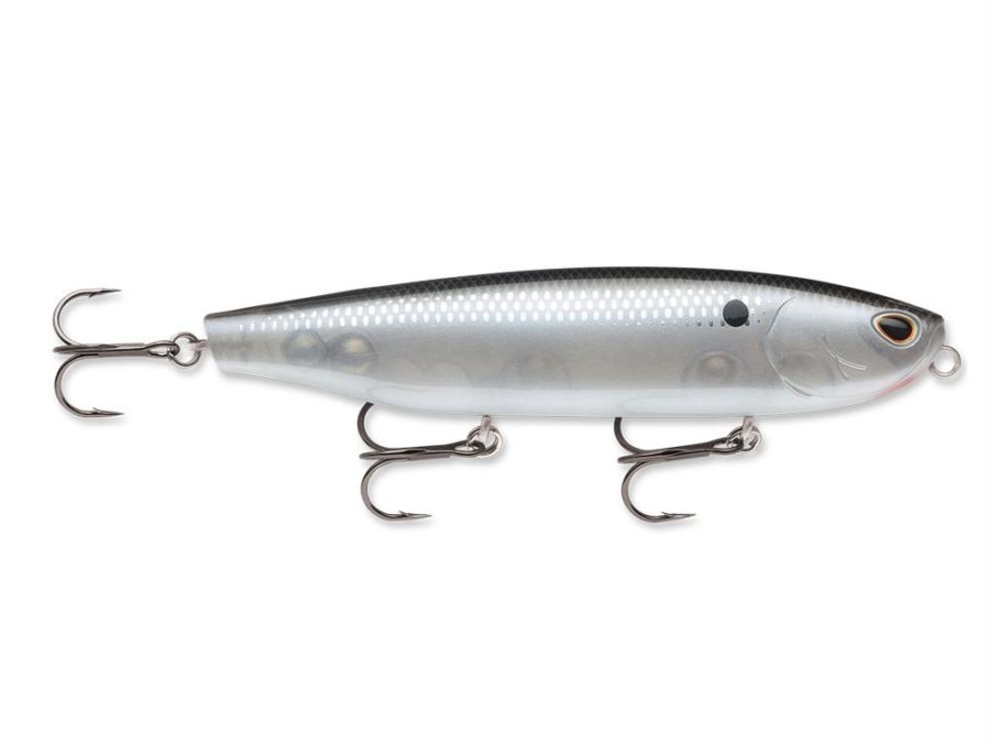 Arashi Top Walker Hard Bait Lure – Topwater Depth, 5 1-8″ Length, #2 Hook, 1 1-8 oz, Black Silver Shad, Per 1