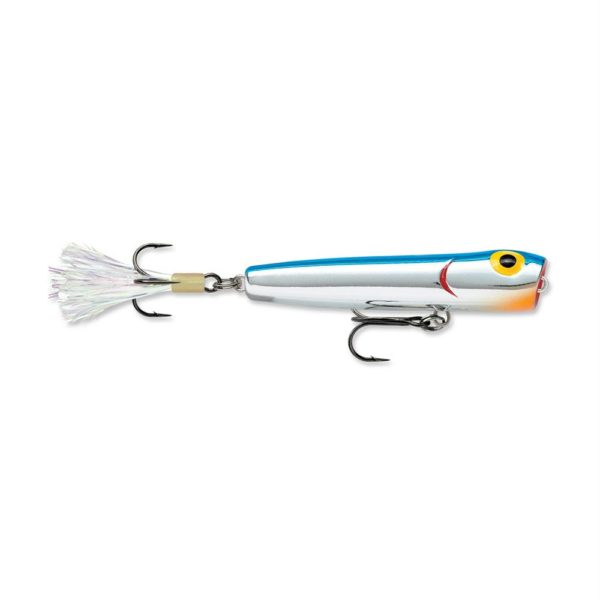 Rattlin’ Chug Bug Hard Bait Lure – 3 1-4″ Length, Topwater Depth, #4 Hook, Metallic Silver-BlueBack, Package of 1