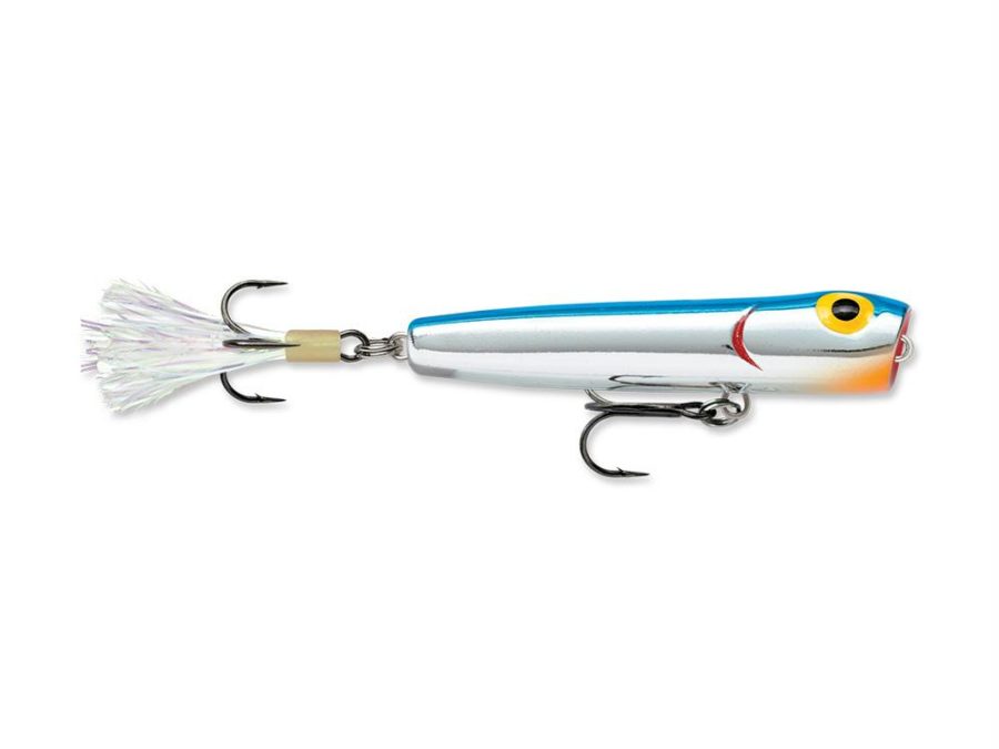 Rattlin’ Chug Bug Hard Bait Lure – 3 1-4″ Length, Topwater Depth, #4 Hook, Metallic Silver-BlueBack, Package of 1