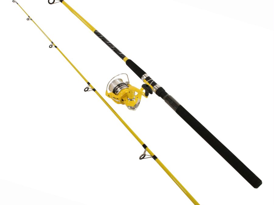 Fin-Chaser Spinning Combo – 65, 10′ Length, 2pc, 1-3 oz Lure Rate, Medium-Heavy Power, Ambidextrous