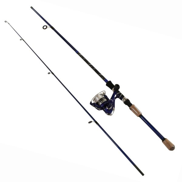 Fin-Chaser Spinning Combo – 40 Reel Size, 7′ Length, 2 Piece, 1-4-3-4 oz Lure Rating, Ambidextrous