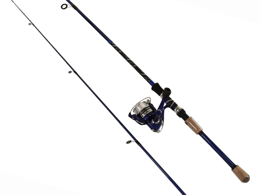 Fin-Chaser Spinning Combo – 40 Reel Size, 7′ Length, 2 Piece, 1-4-3-4 oz Lure Rating, Ambidextrous