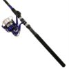 Fin-Chaser Spinning Combo – 60 Reel Size, 9′ Length, 2 Piece, 1-8-2 1-2 oz Lure Rating, Ambidextroous 15935