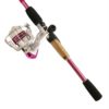 Steeler XP Spinning Combo – 20 Reel Size, 1BB Bearings, 5’6″ Length, 2 Piece, Medium Power, Pink 16060