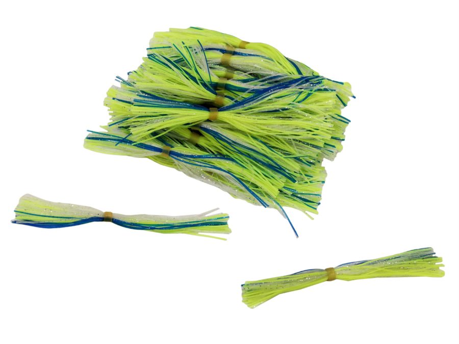 Bulk Skirts – Chartreuse Blue Clear, Package of 50