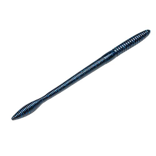 Bull Worm Soft Plastic Lure – 10″ Body Length, Black Blue Flake, Per 6