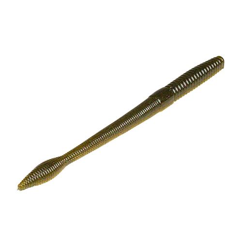 Bull Worm Soft Plastic Lure – 10″ Body Length, Green Pumpkin Candy, Per 6