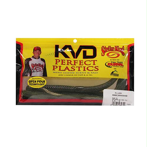 Bull Worm Soft Plastic Lure – 8″ Body Length, Watermelon Red Flake, Per 6