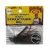 Denny Brauer Structure Jig – 2-0 Hook, 1-4 oz, Green Pumpkin, Per 1 16594