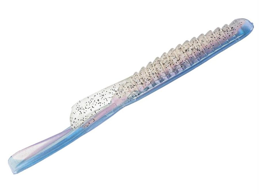 KVD Drop Shot Half Shell Soft Lure – 3 1-2″ Body Length, Prizm Shad, Package of 5