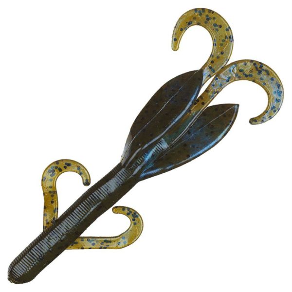 KVD Perfect Plastics Game Hawg – 4″ Length, Blue Craw, Package of 8