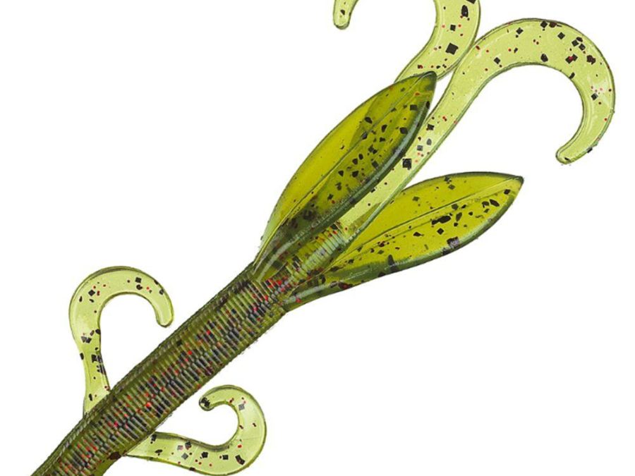 KVD Perfect Plastics Game Hawg – 4″ Length, Watermelon Red-Black Flake, Package of 8