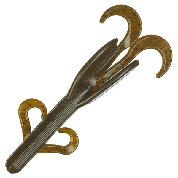 KVD Perfect Plastics Game Hawg – 4″ Length, Green Pumpkin, Package of 8