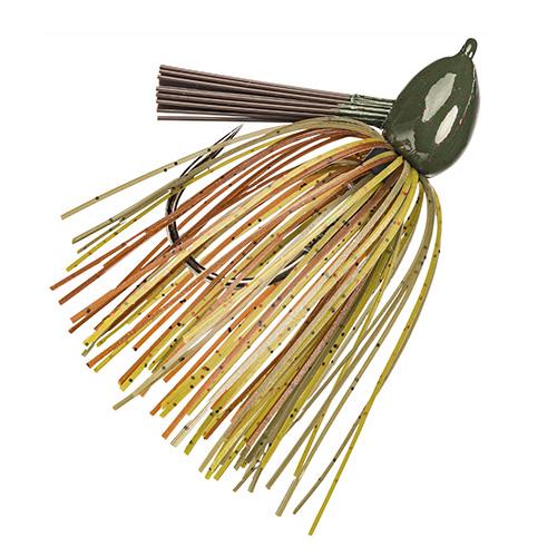 Hack Attack Fluoro Flipping Jig – 5-0 Hook, 1-2 oz, Green Pumpkin Craw, Per 1