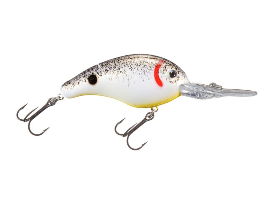 Pro-Model 3XD Series Crankbaits – Freshwater, 2″ Length, 7-16 oz, #6 Hook Size, Pearl-Blk Splatter-Chart Belly