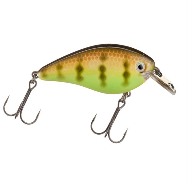 KVD Square Bill Silent Crankbaits – Model 1.5, 2 1-2″ Length, 7-16 oz, #4 Hook, Chartreuse Perch, Package of 1