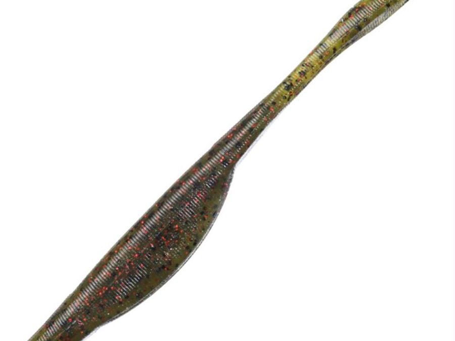 KVD Perfect Plastics Caffeine Shad – 7″ Length, Watermelon Red Flake, Package of 5
