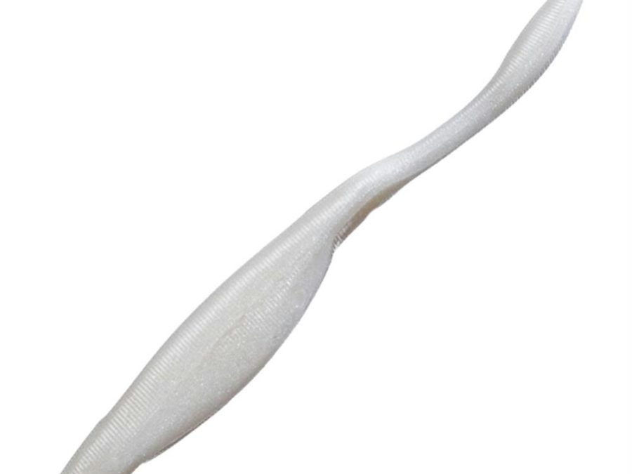 KVD Perfect Plastics Caffeine Shad – 7″ Length, Pearl, Package of 5