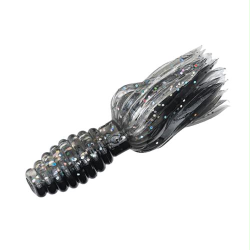 Mr. Crappie Thunder Soft Baits – Freshwater, 1 3-4″, Tuxedo Black-Sparkle Laminate, Package of 15