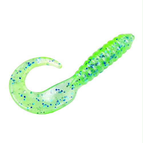Mr. Crappie Grub Lure – 2″ Length, Blue Grass, Package of 15