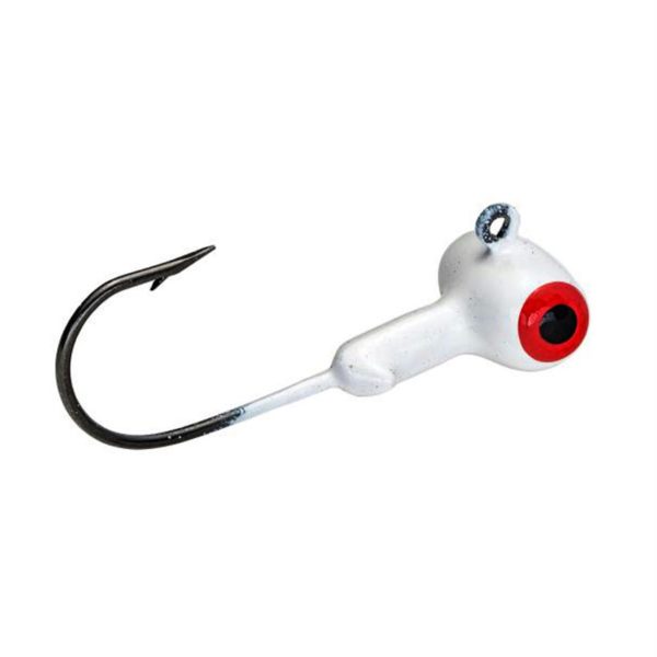 Mr. Crappie Jig Head with Lazer Sharp Eagle Claw Hook - Freshwater, 1-32 oz, #2 Hook, Refrigator White, Package of 8 Mr. Crappie Jig Head with Lazer Sharp Eagle Claw Hook – Freshwater, 1-32 oz, #2 Hook, Refrigator White, Package of 8