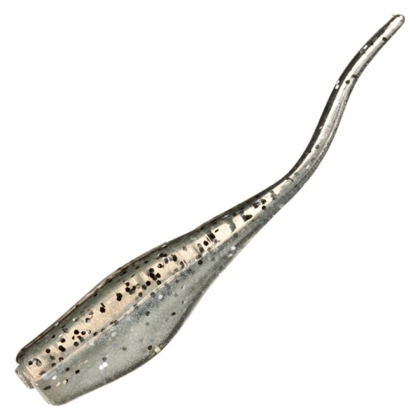 Mr. Crappie Lightning Shad Soft Bait Lure – Freshwater, 2″ Length, Salt-N-Pepper, Package of 15