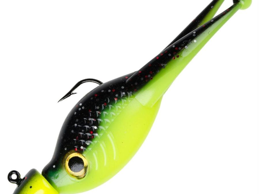 Mr. Crappie Scizzor Shad Jig – 2″ Length, 1-16 oz, Tuxedo Black-Chartreuse, Package of 3