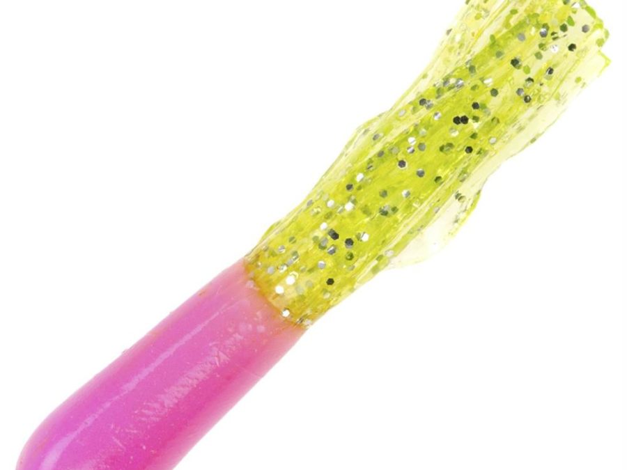 Mr. Crappie Tube Lure – 2″ Length, Electric Chicken, Package of 15