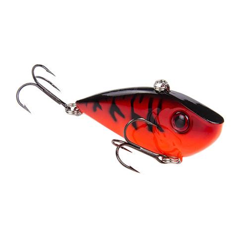 Red Eyed Shad 1-4 oz Hard Lipless Crankbait Lure – 2″ Length. Variable Depth, Two Number 6 Treble Hooks, Orange Craw, Per 1