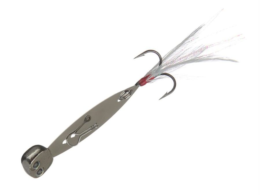 Rage Blade Blaster Bait Lure – Freshwater,  1-2 oz, Feathered Treble Hook, Chrome, Package of 1