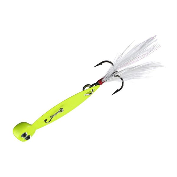 Rage Blade Blaster Bait Lure – Freshwater,  1-2 oz, Feathered Treble Hook, Chartreuse, Package of 1