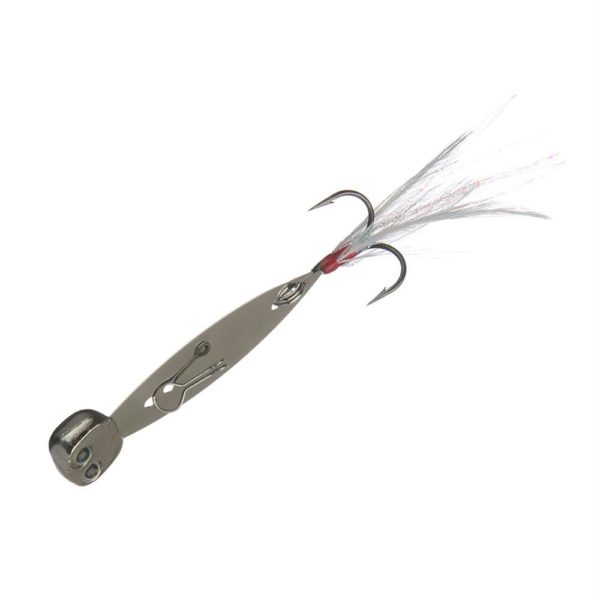 Rage Blade Blaster Bait Lure – Freshwater,  3-8 oz, Feathered Treble Hook, Chrome, Package of 1