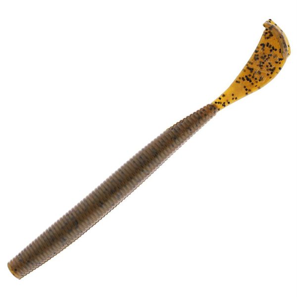 Rage Tail Cut-R Worm – 6″ Body Length, Green Pumpkin, Package of 7