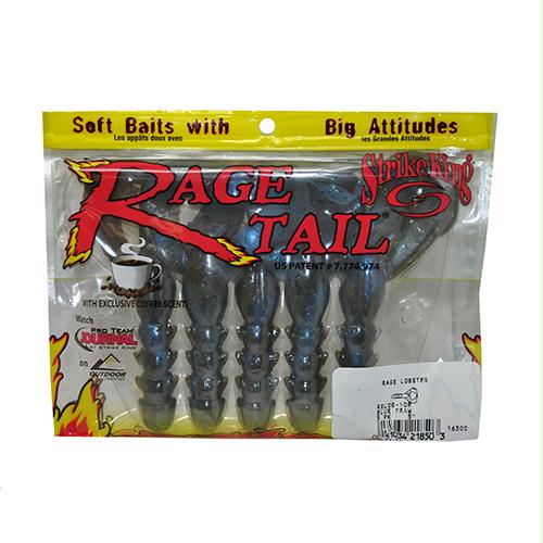 Rage Tail Lobster Soft Lure – 4 1-2″, Blue Craw, Per 5