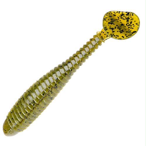 Rage Swimmer Soft Lure – 3 3-4″ Body Length, Green Pumpkin, Package of 7