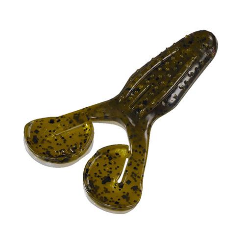 Rage Toad Soft Bait Lure – 4″ Body Length, Green Pumpkin Pearl Laminate, Per 5