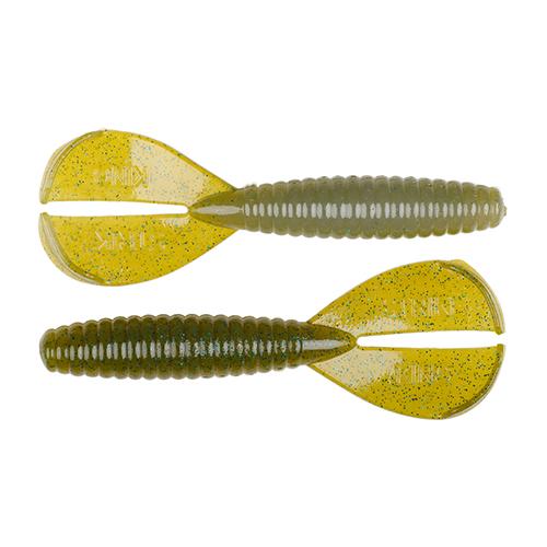 Rage Twin Tail Menace Grub Soft Bait Lure – 4″ Body Length, KVD Magic, Per 8