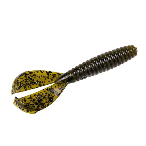 Rage Twin Tail Menace Grub Soft Bait Lure – 4″ Body Length, Green Pumpkin, Per 8