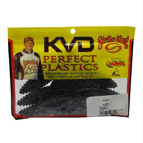 KVD Rodent Soft Bait Lure – 4″ Body Length, June Bug, Per 6