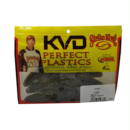 KVD Rodent Soft Bait Lure – 4″ Body Length, Green Pumpkin, Per 6