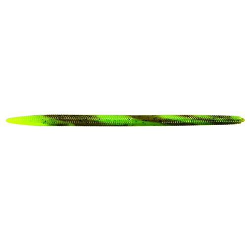 Shim-E-Stick Soft Bait Lure – 5″ Body Length, Pumpkin Chartreuse Swirl, Per 8